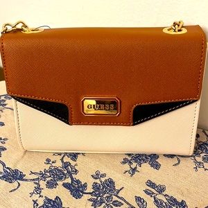 BROWN & BLACK GUESS MINI PURSE